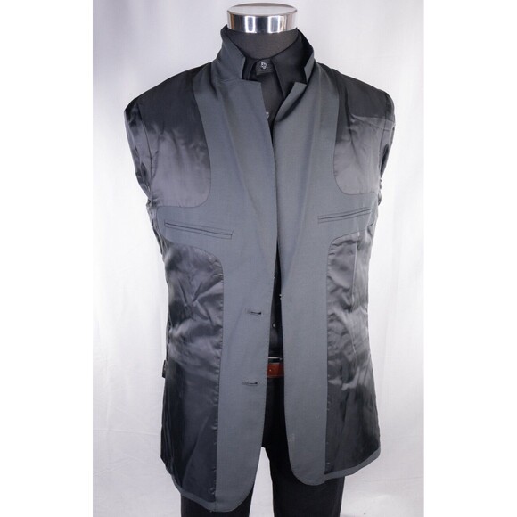 Rock & Republic Blazer 42L Gray Solid Sport Coat Suit Jacket Blazer Wool/Spandex - Picture 9 of 14